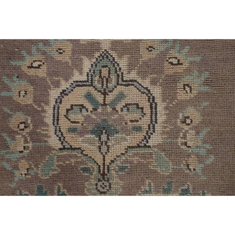 Distressed Tabriz Persian Vintage Area Rug Hand-Knotted Wool Carpet - 6'9"x 9'2"