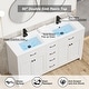 preview thumbnail 23 of 143, Modern Bathroom Vanity with Sink & Faucet Storage Cabinet Set