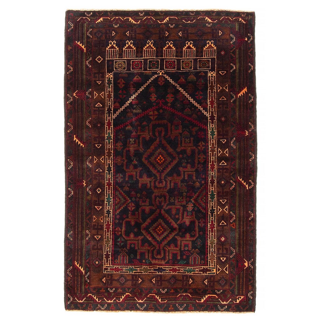 Teimani Navy Rug 3'0" x 4'11" - 3'0 x 4'11