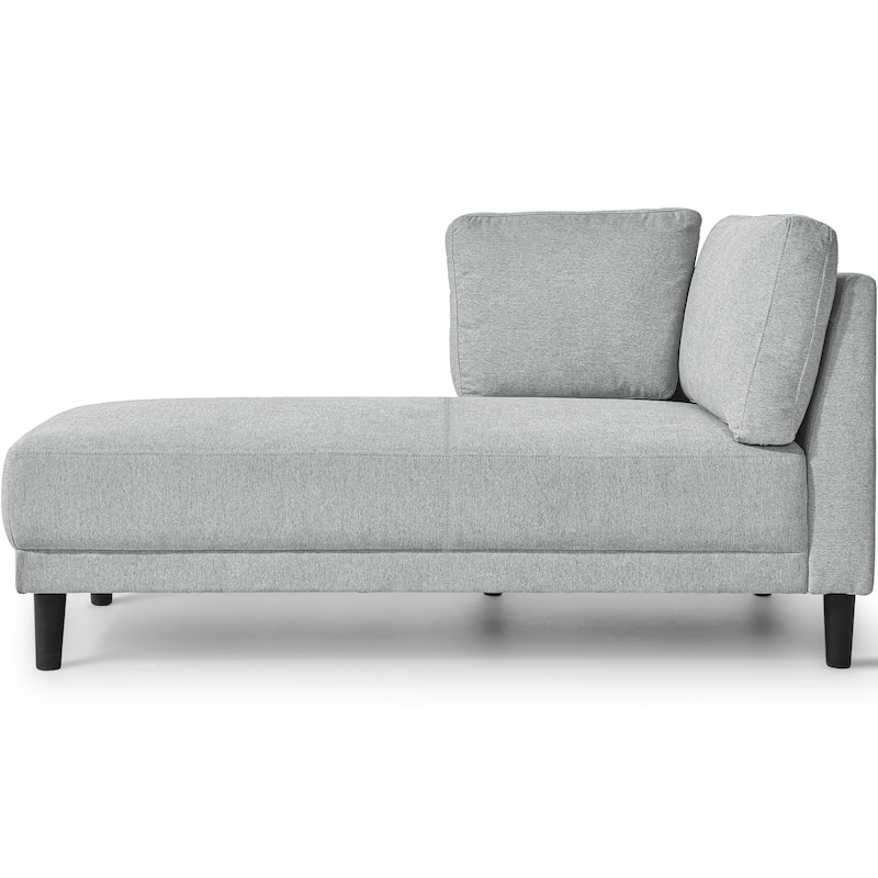 Mid-Century Linen Fabric Sofa Recliner, Leisure Upholstered Indoor Chaise Lounge