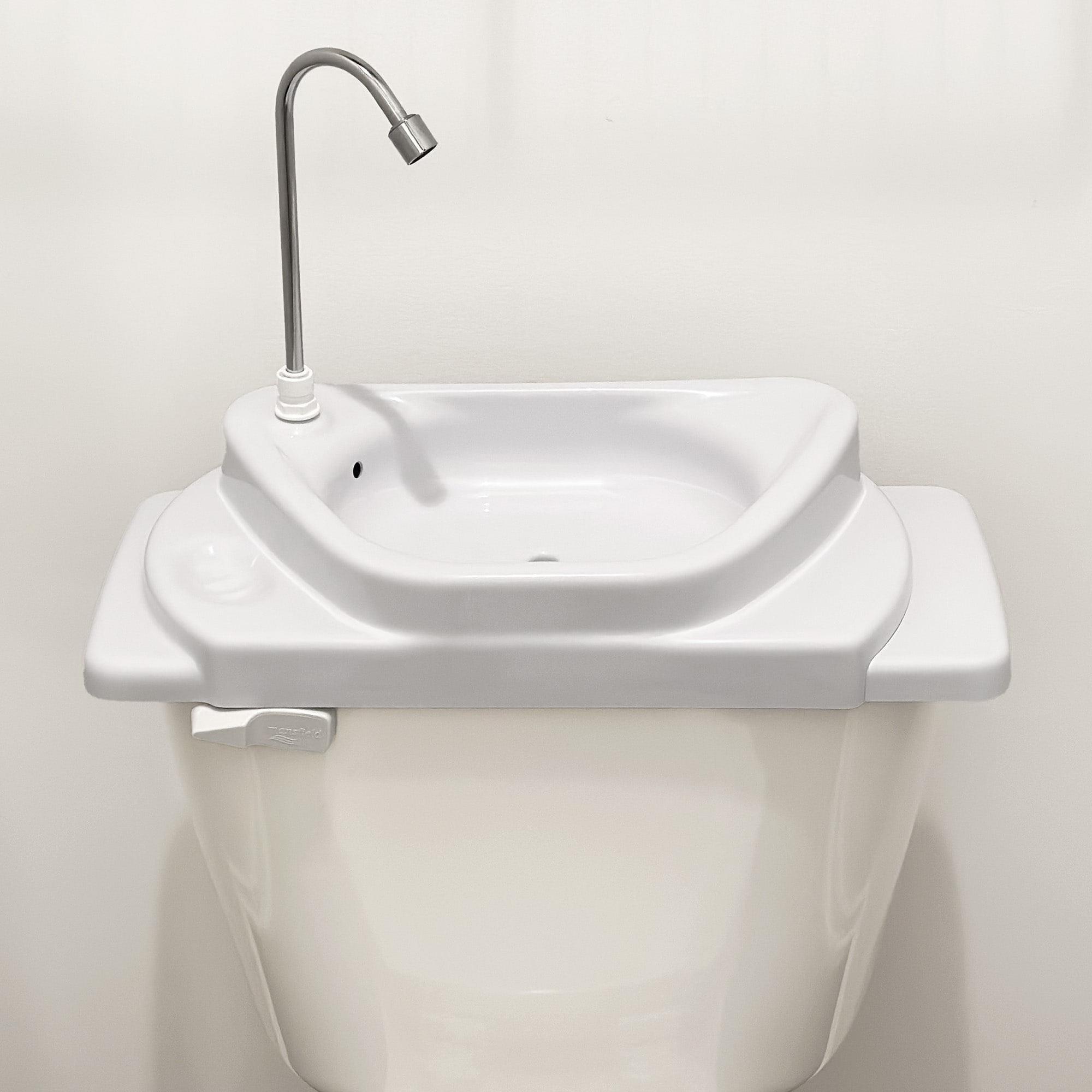 【Popoページ】 Ceramic Bathroom Sink Combo - White Small Wall Mount Corner