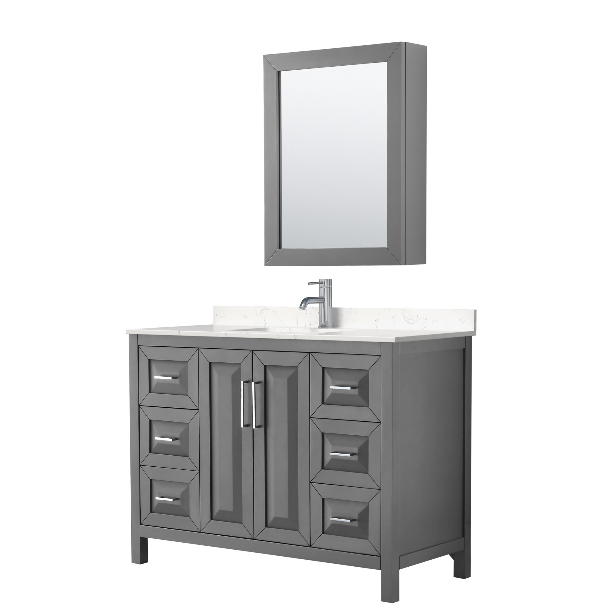 Wyndham Collection Daria 48" Free Standing Single Basin Vanity Set