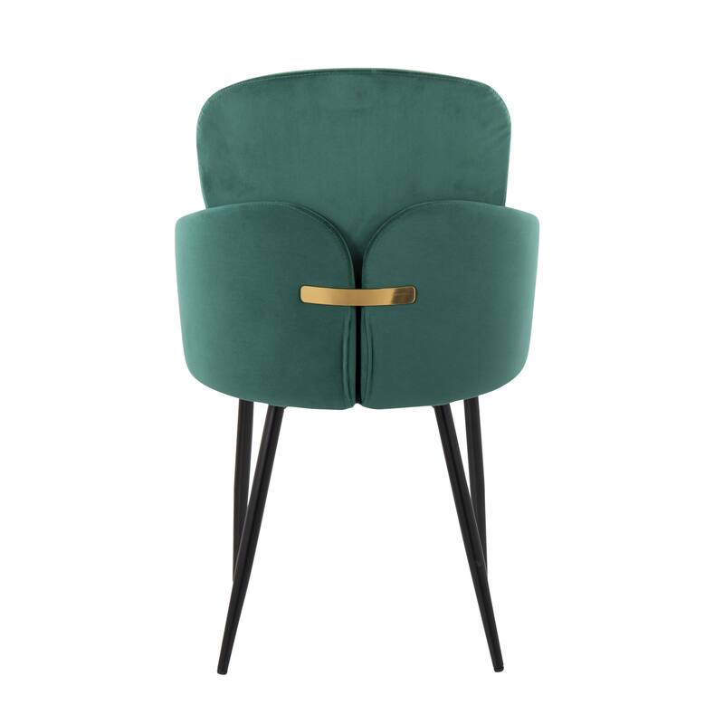 Silver Orchid Dahlia Dining Chair with Metal Legs (Set of 2)