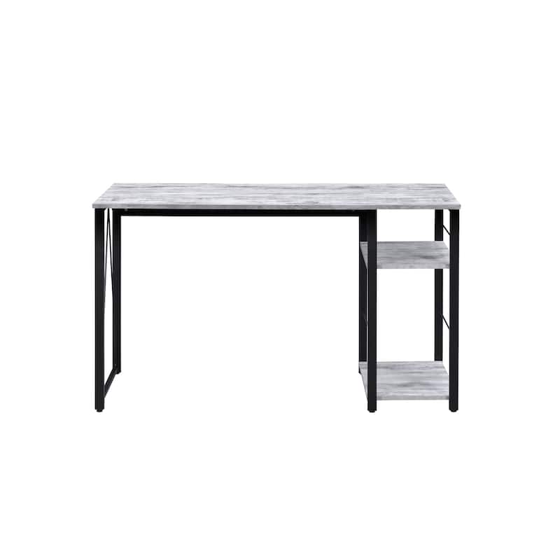Vadna Finish Writing Desk, Rectangular Writing Desk - Antique White,Black
