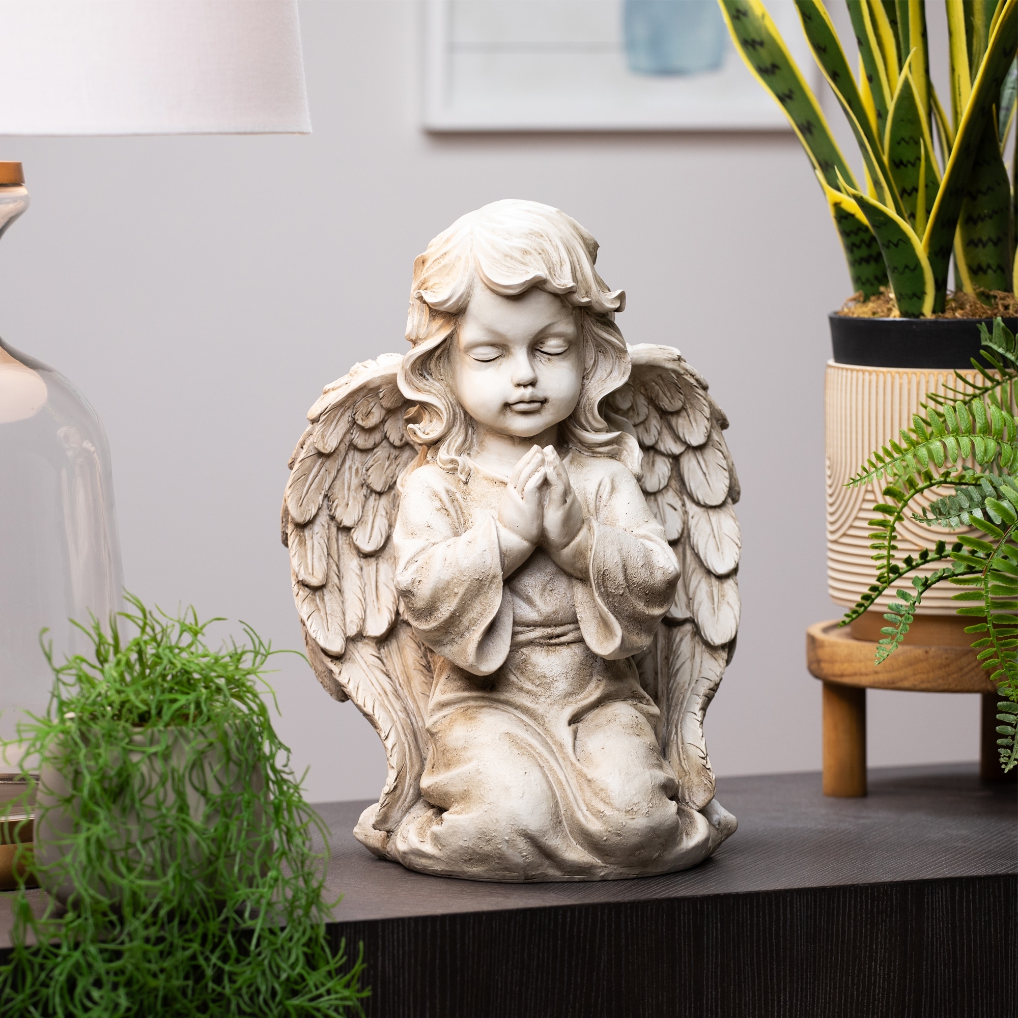 Northlight Kneeling Praying Cherub Statue - 14 inch - Beige, Size: 13, image size:2000x2000