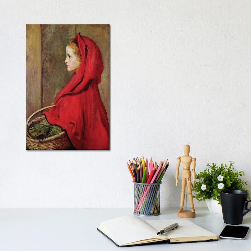 iCanvas "Red Riding Hood " by Sir John Everett Millais Canvas Print - 12x8x0.75