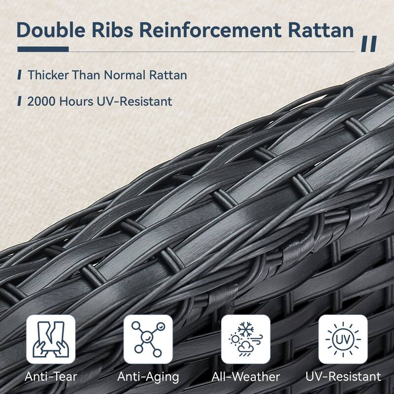 Gymojoy Premium Wicker Patio Furniture Set - Ultimate Comfort & Weather-Resistant Design