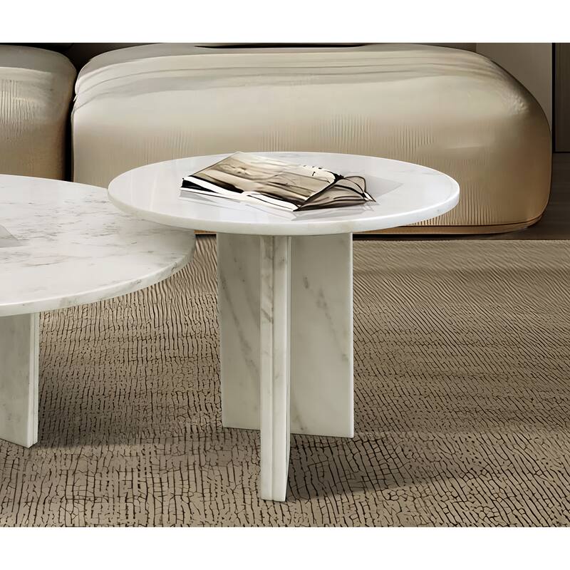 Marble coffee table set, small table, living room table, natural stone, genuine marble, real marble