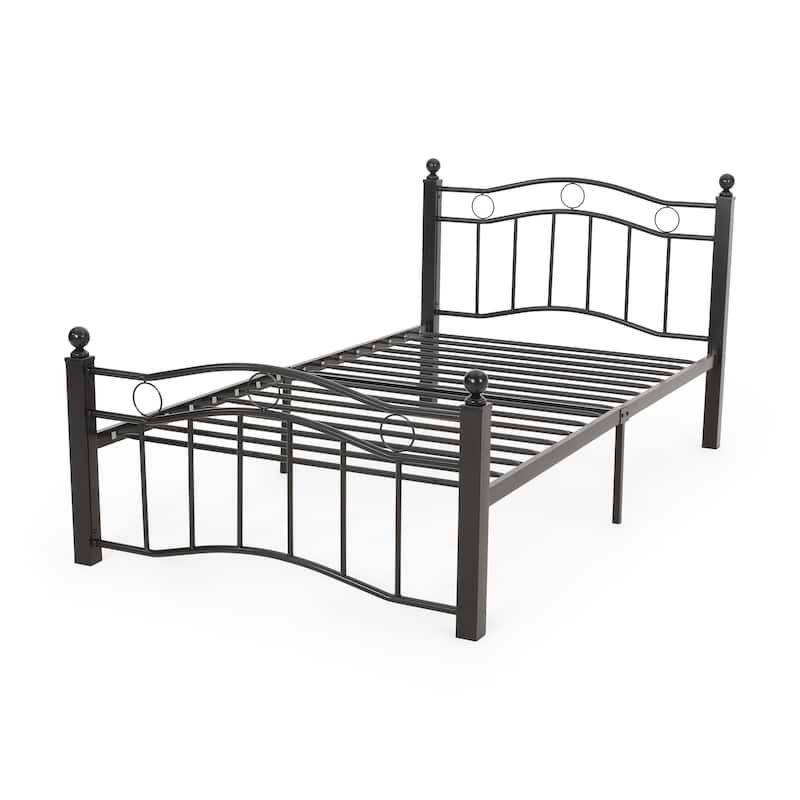 Bouvardia Contemporary Iron Bed Frame by Christopher Knight Home