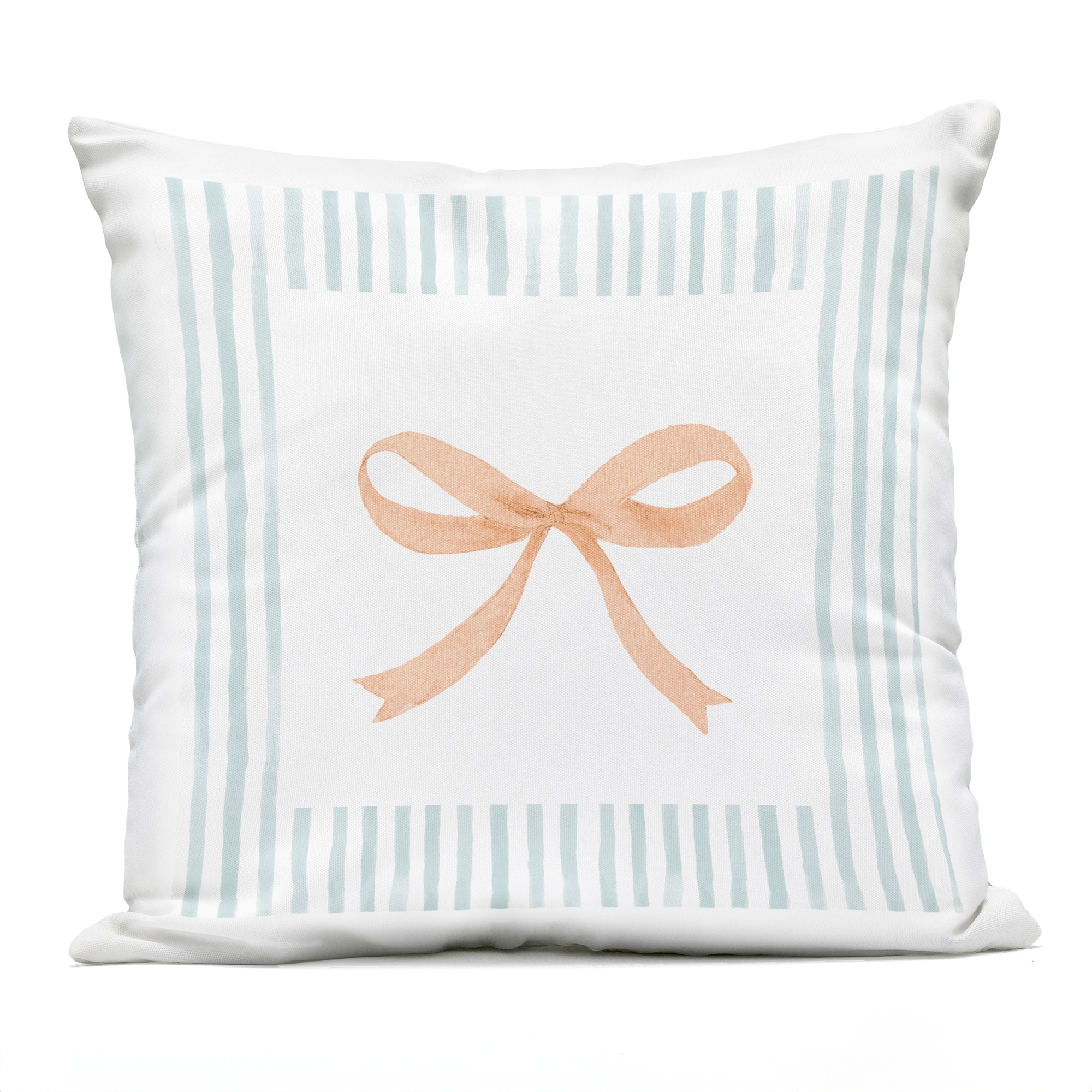 Stupell Blue Bordered Ribbon Printed Outdoor Throw Pillow Design by Patricia Pinto