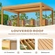 preview thumbnail 168 of 188, EROMMY Outdoor Louvered Pergola Gazebo with Adjustable Aluminum Rainproof Roof