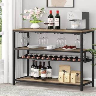 Wine Rack Table, Modern Floor Standing Wine Rack, Wine Cooler, Oak 40 ...