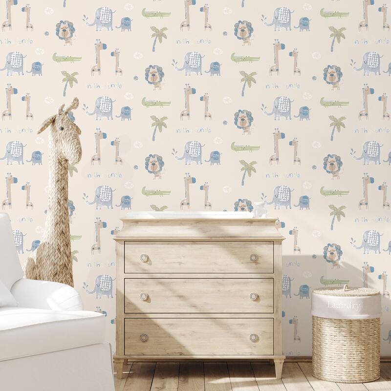 Galerie Wallcoverings Tiny Tots 2 Jungle Friends Non-woven Matte Wallpaper Roll
