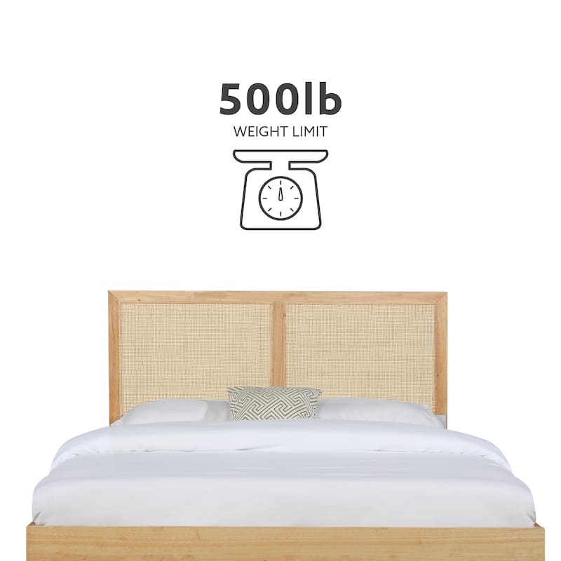 Adlephi Natural Cane Queen Bed