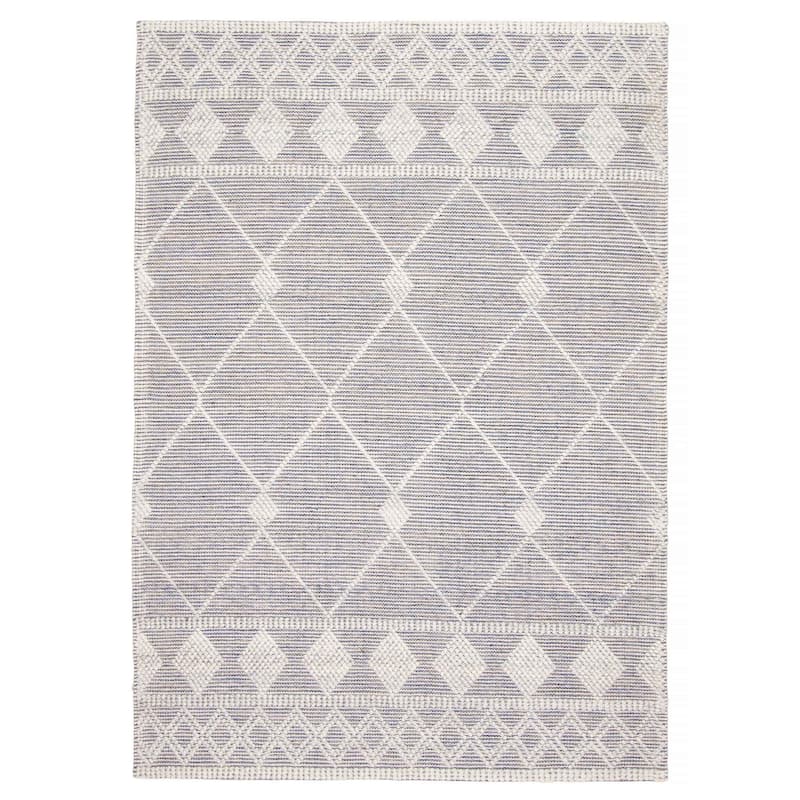 ECARPETGALLERY Braid weave Sienna Navy Wool Rug - 5'1 x 7'5 - Navy - 5'1 x 7'5