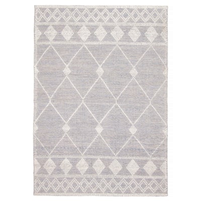 ECARPETGALLERY Braid weave Sienna Navy Wool Rug - 5'1 x 7'5