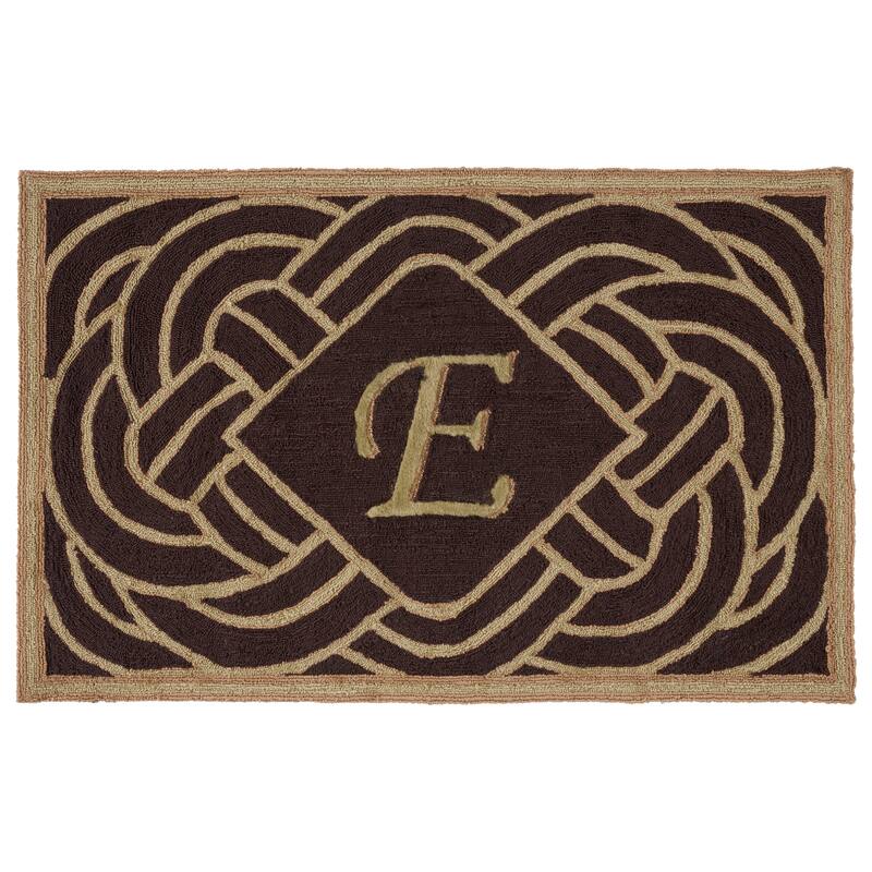 SAFAVIEH Hand-hooked Monogram Radica M Chocolate Rug