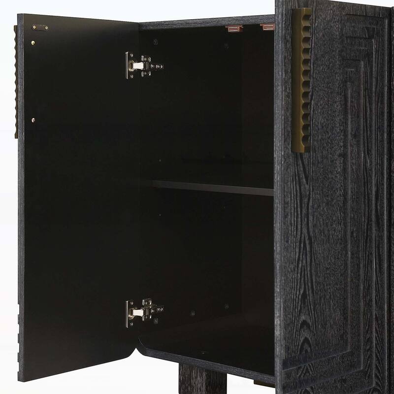 Exquisite Buffet Cabinet with Adjustable Shelves and Handcrafted Details