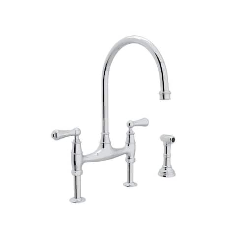 Rohl Perrin & Rowe Georgian Era Bridge Kitchen Faucet with Side Spray