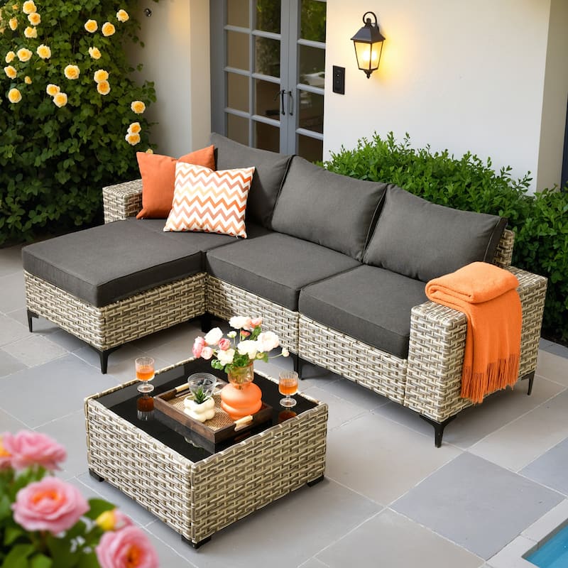 OVIOS 5-Piece Outdoor Chaise Lounge Sofa Set​