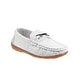 preview thumbnail 6 of 13, Josmo Boys' Toddler Leatherette Moccasin Driving Loafers White - 10T