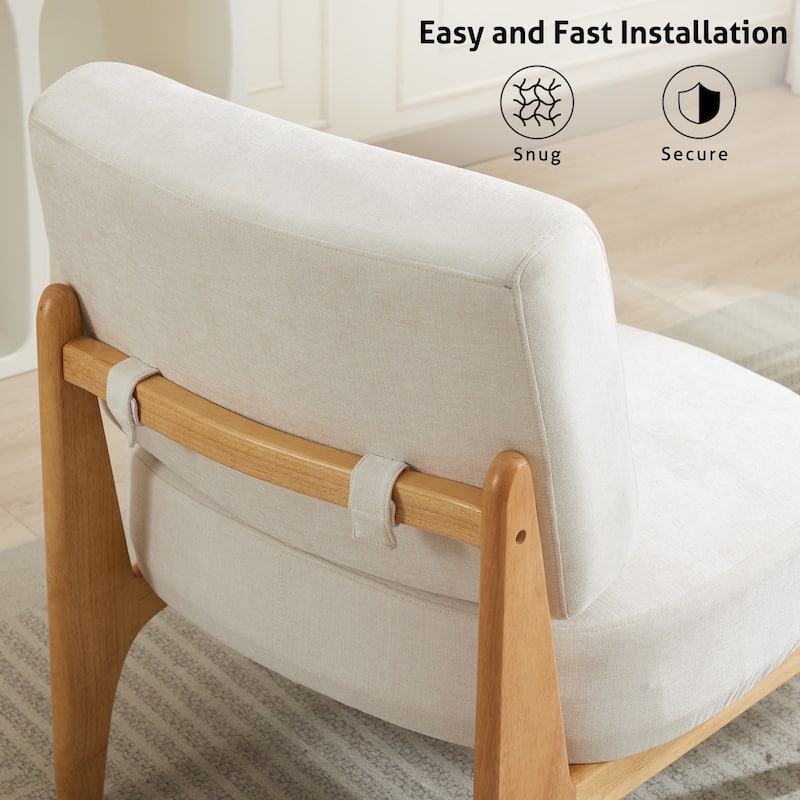 Modern Teddy Slipper Chair Armless Lounge Sofa