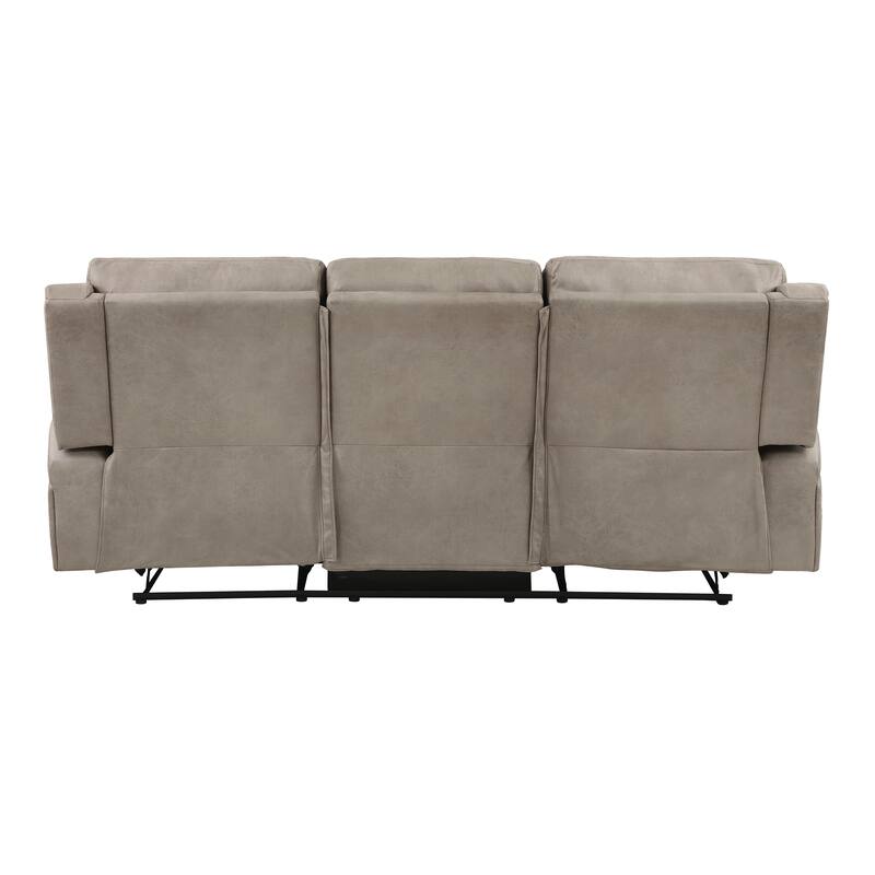 Mabel 3-Piece Polished Microfiber Manual Reclining Sofa Set