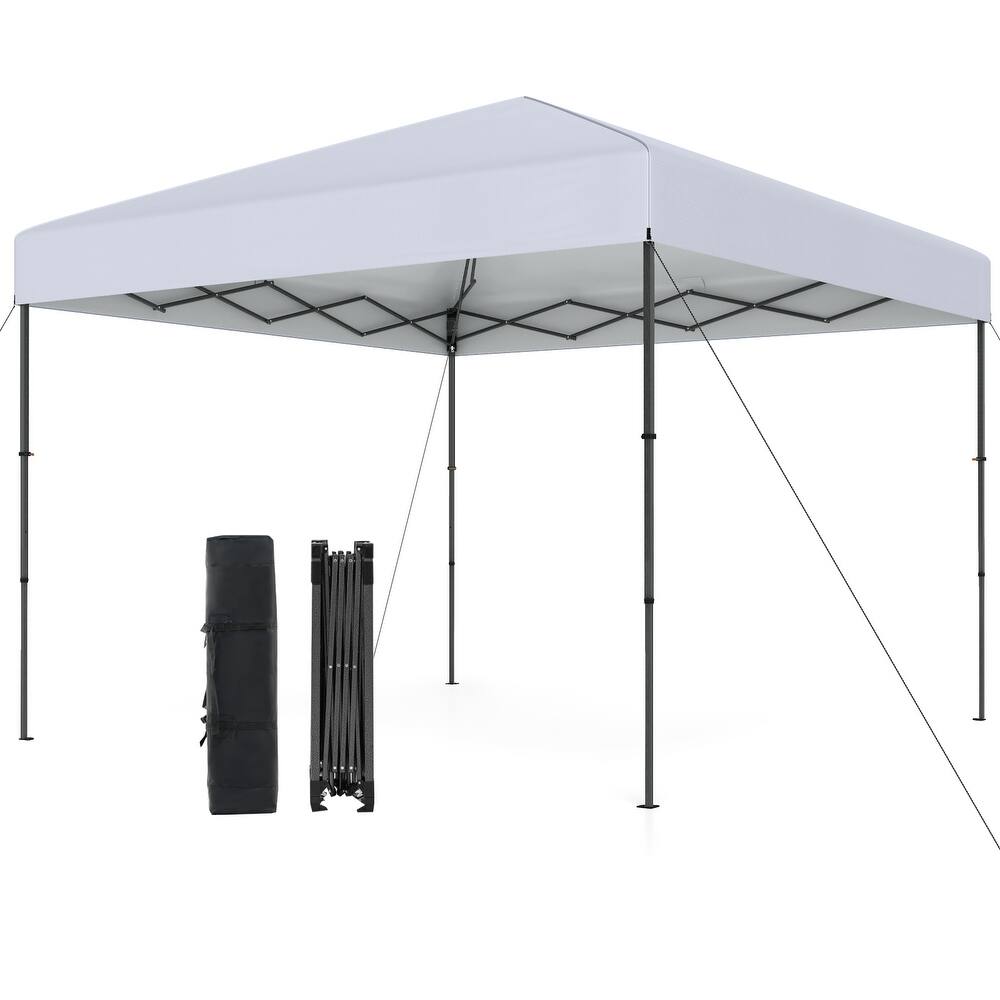 Gymax 10 X 10 FT Pop up Canopy Tent w/ Portable Carrying Bag 8 Stakes