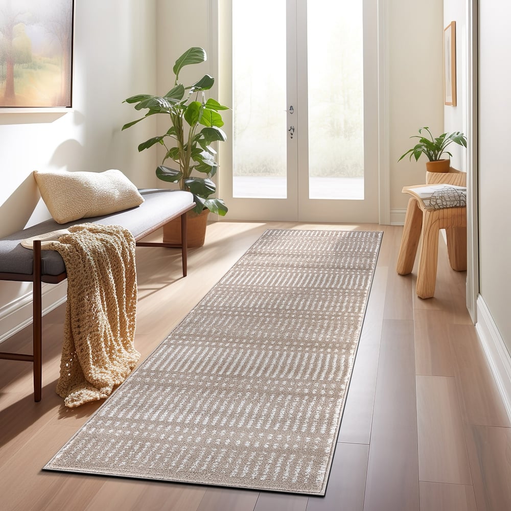 Contemporary Minimalistic Stripe LInes Area Rug