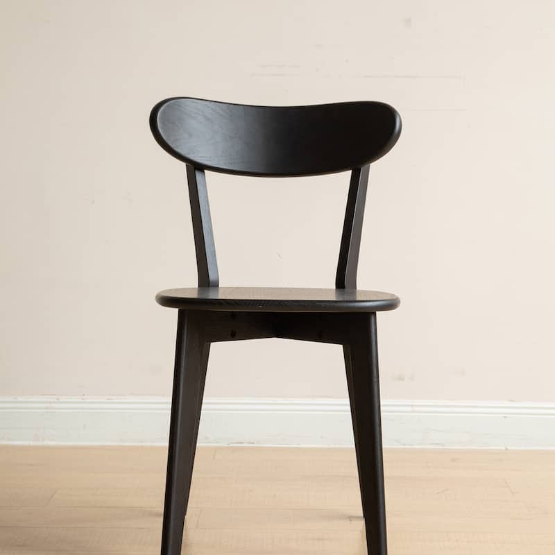 GDFStudio - Eliza Solid Oak Dining Chair with Comfortable Curved Back
