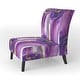 preview thumbnail 31 of 101, Designart "Mettalic Indigo And Gold II" Upholstered Abstract Accent Chair - Glam Arm Chair For Living Room