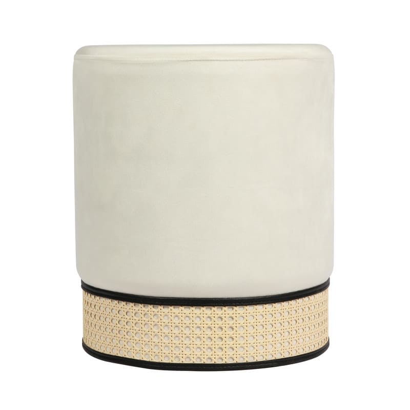 Ivy Velvet Ottoman