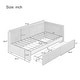 preview thumbnail 3 of 5, Green L Shape Twin Corner Bed Upholstered Daybed with 2 Storage Drawers and Vertical Striped Design