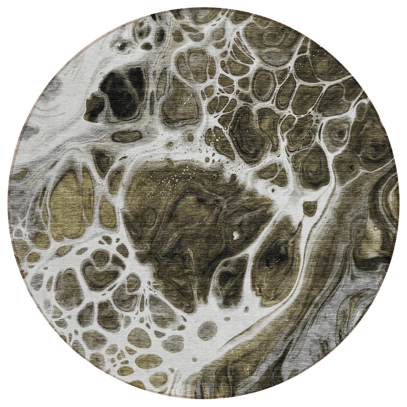 Machine Washable Indoor/ Outdoor Chantille Abstract Contemporary Rug