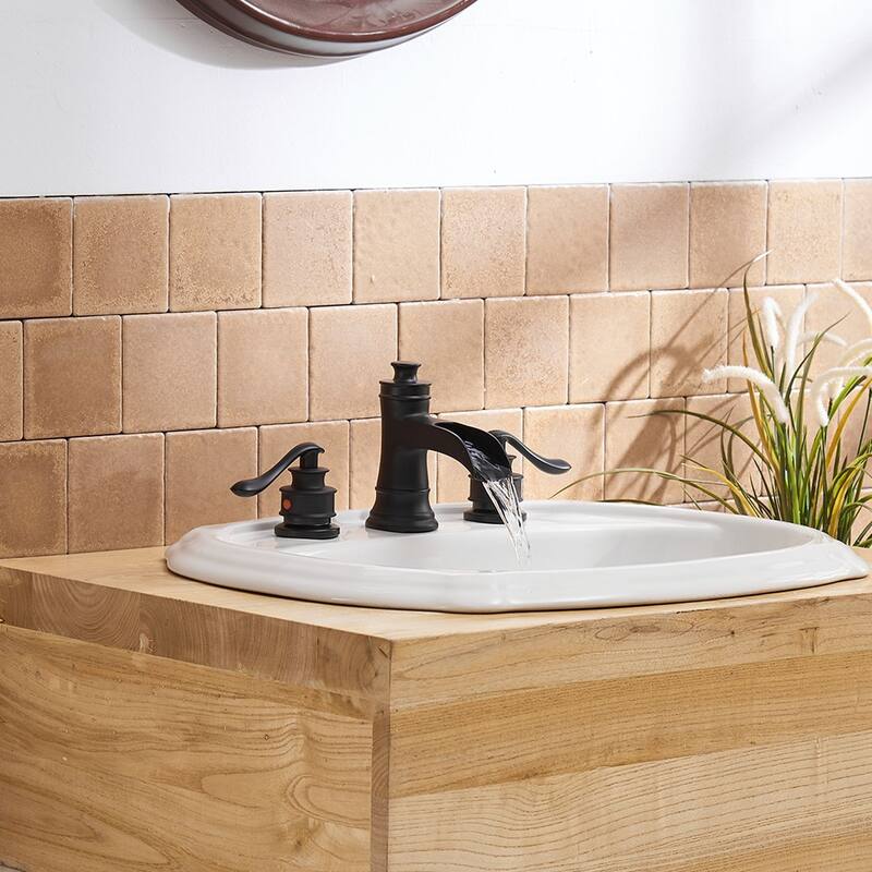 WIZ Waterfall Widespread 2-Handle Bathroom Faucet