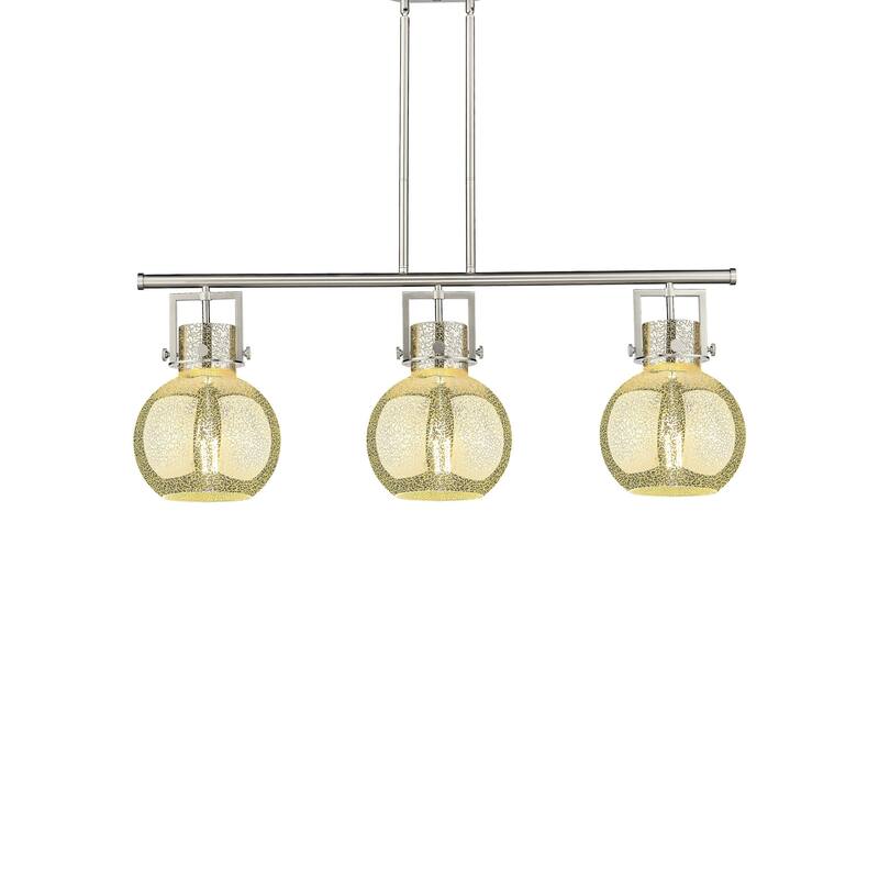 Innovations Lighting 411-3I-17-42 Newton Sphere Linear Newton Sphere 3 - Satin Nickel / Mercury