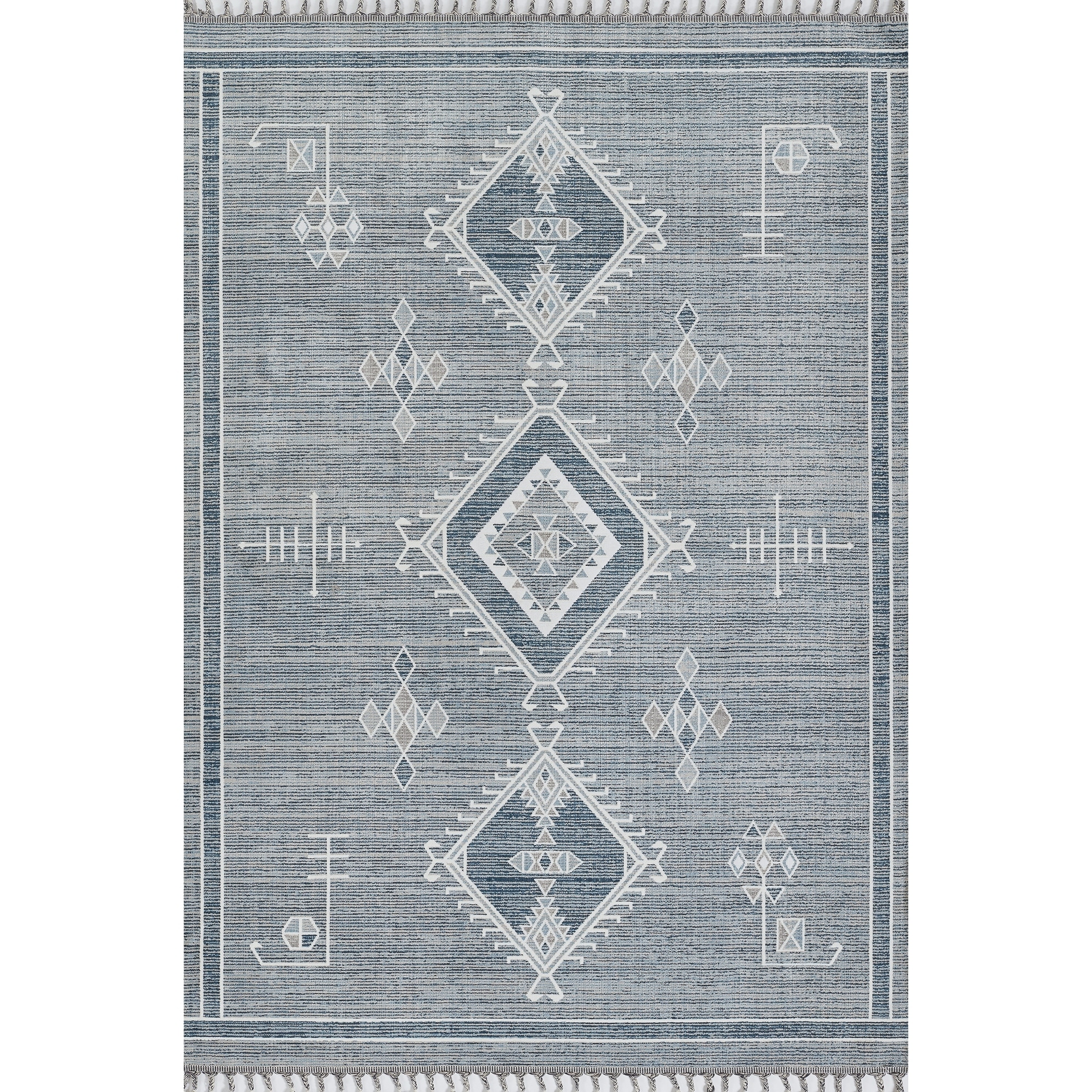 Momeni Rabat Geometric Polyester Blue Area Rug