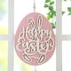preview thumbnail 4 of 22, Glitzhome Easter Wooden Eggs Door Hanger Metal Truck Bunny Garland Wall Hanging Decor - N/A