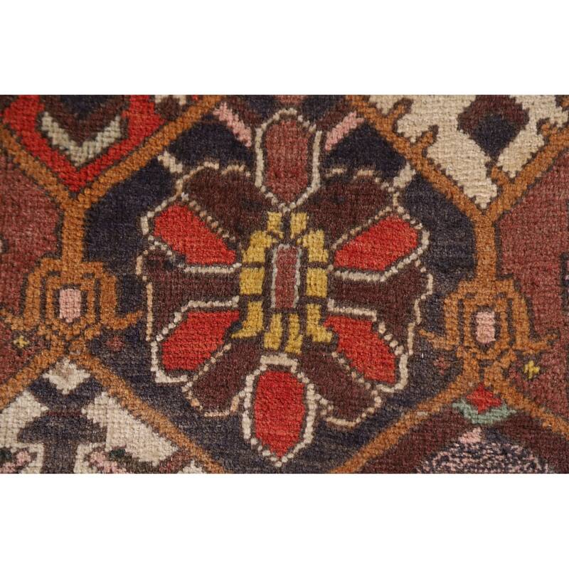 Bakhtiari Persian Vintage Area Rug Handmade Wool Carpet - 7'1"x 10'3"