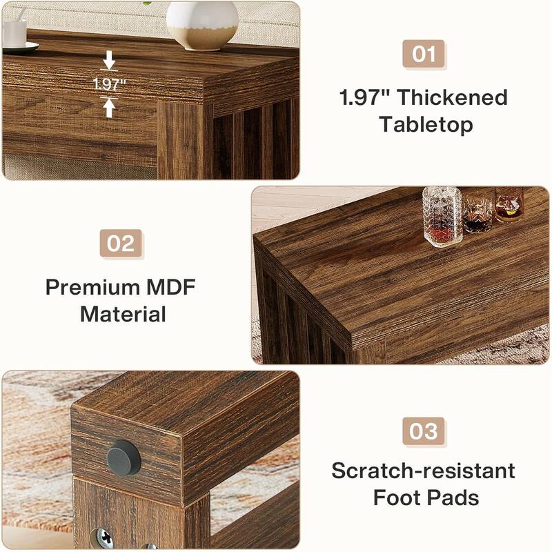 63-inch Farmhouse Rectangular Bar Table Counter Height Pub Dining Kitchen Table - 62.99" W x 19.68" D x 37.40" H