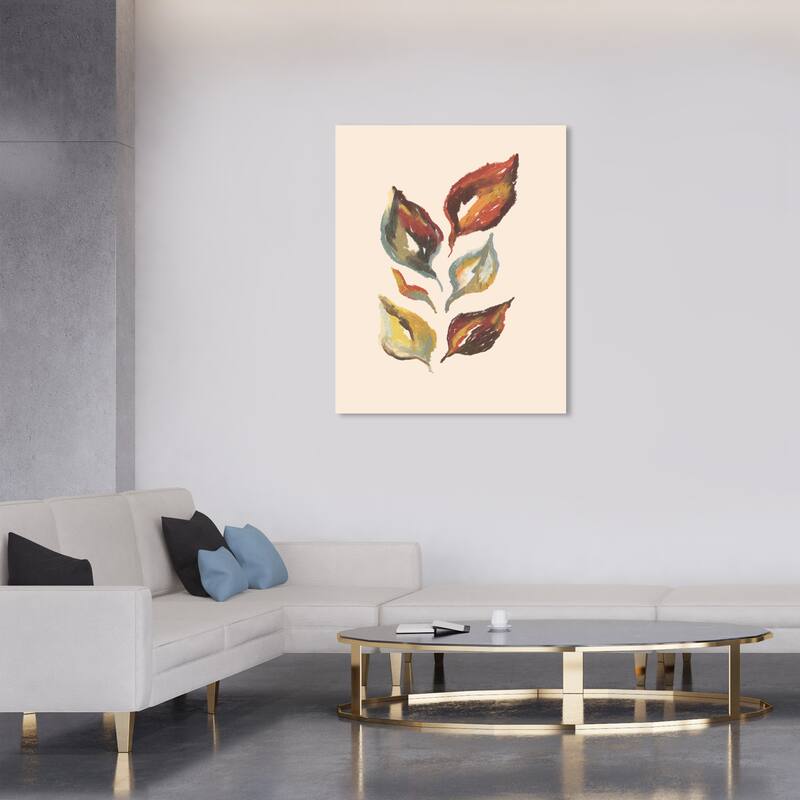 Wynwood Studio Canvas Floral and Botanical Rusty Texture Leaves Brown Rustic Wall Art Canvas Print - 30 x 36