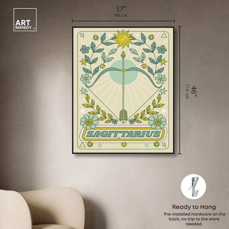 Sagittarius Stars Card Canvas by Art Remedy