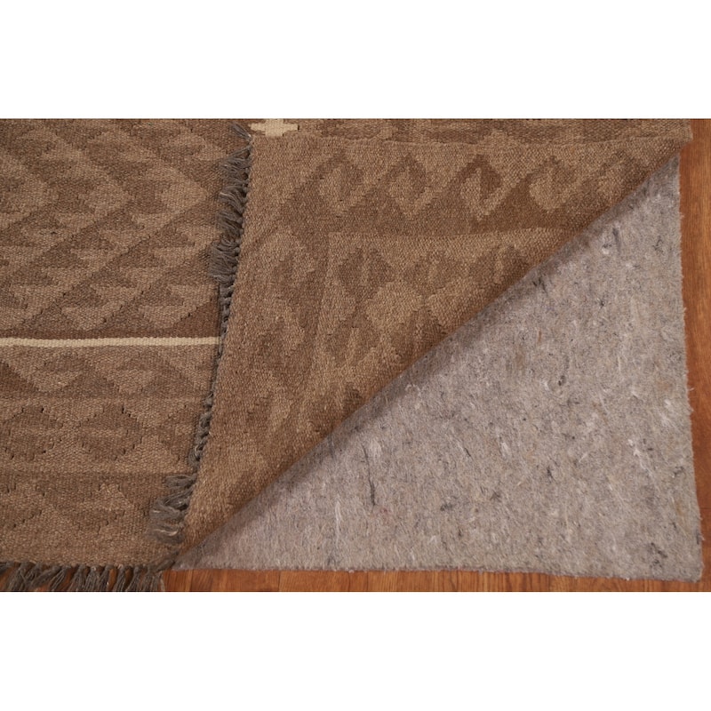 Reversible Kilim Rug Hand-woven Living Room Wool Carpet - 6'9" x 9'6"