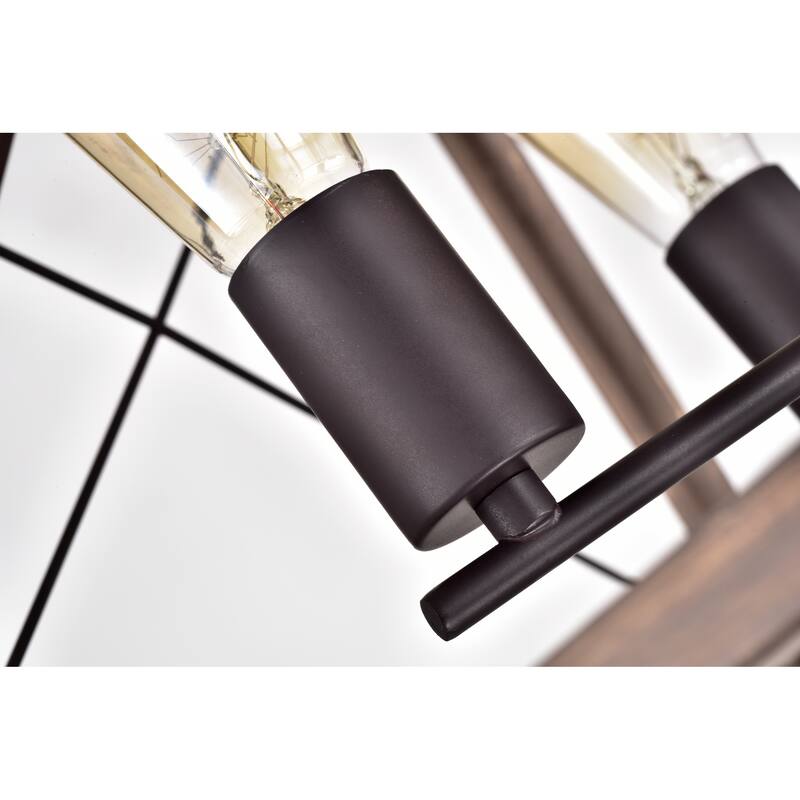 Emmett Oil Rubbed Bronze 4-Light Open-Cage Metal Chandelier