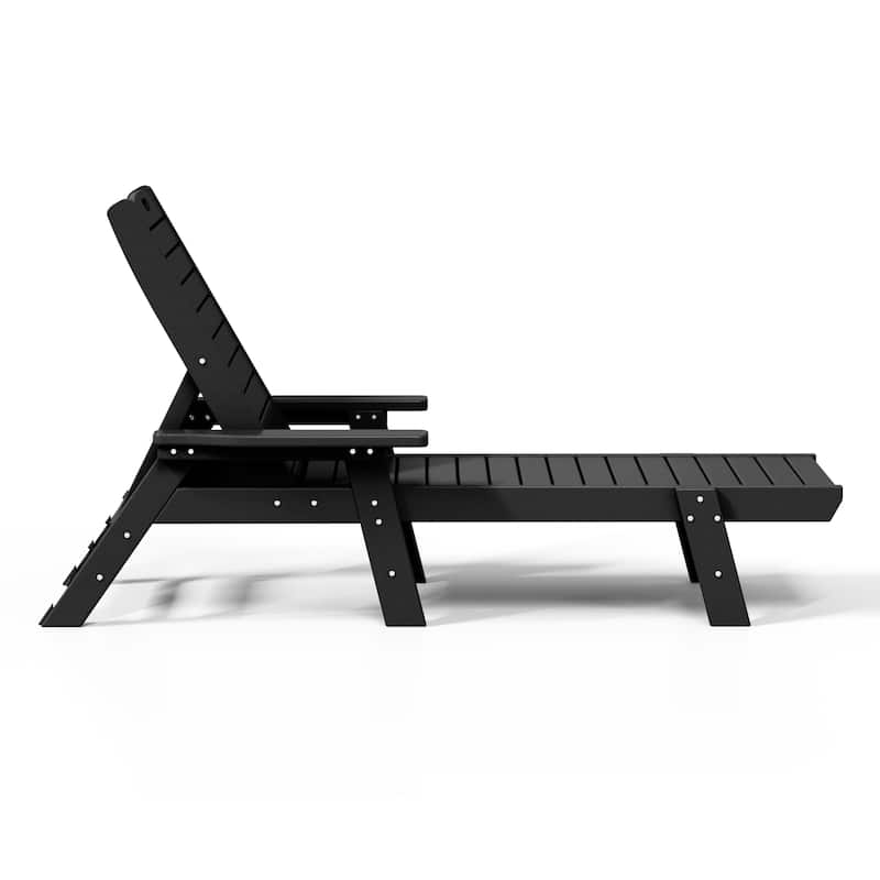 Laguna Hdpe All Weather Outdoor Patio Pool Reclining Chaise Lounge (Set Of 2)