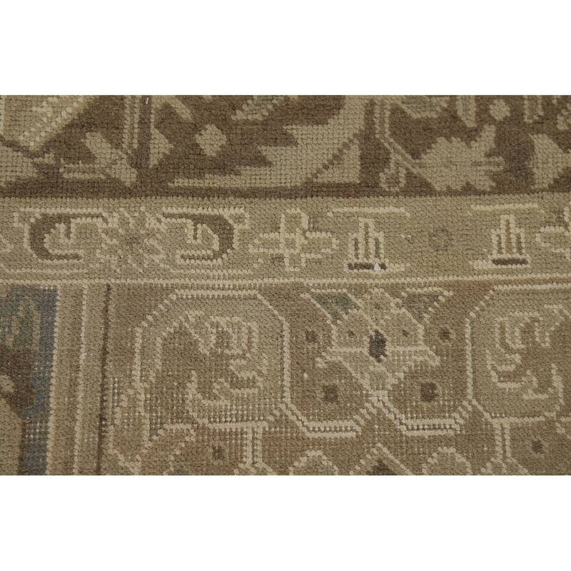 Geometric Tabriz Vintage Persian Rug Handmade Traditional Wool Carpet - 9'5" x 13'0"