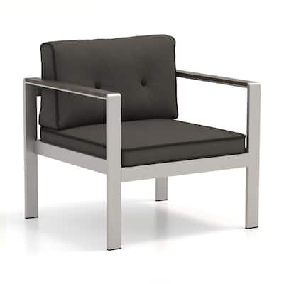 Contemporary Sofa Chair with WPC Armrests and Back Cushions - 30" x 28" x 24.5"