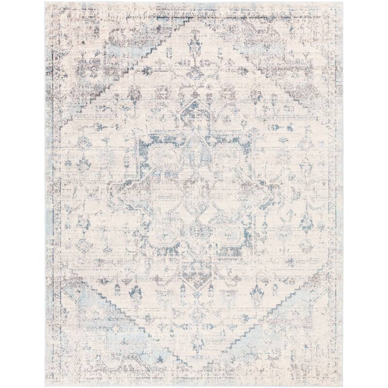 Livabliss Gabi Faded Traditional Medallion Area Rug