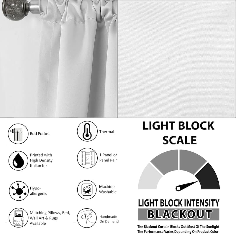 Designart "Antique Beige Vintage Minimalism Boho Pattern" Boho Blackout Curtain For Living Room Décor