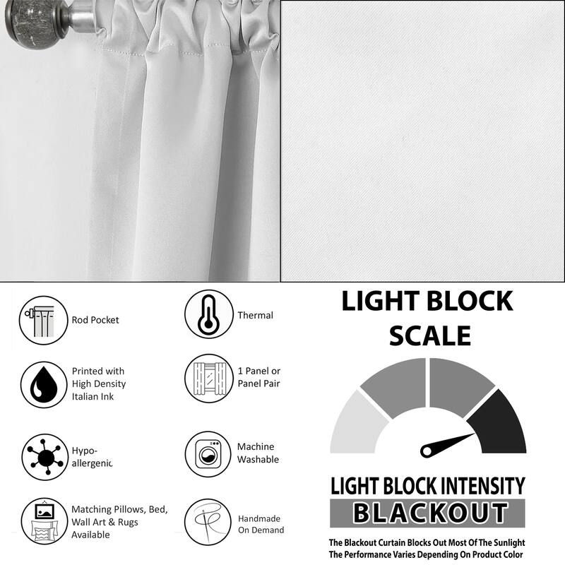 Designart 'Marbled Colours in Shades of Turquoise and Purple' Modern Blackout Curtain Single Panel